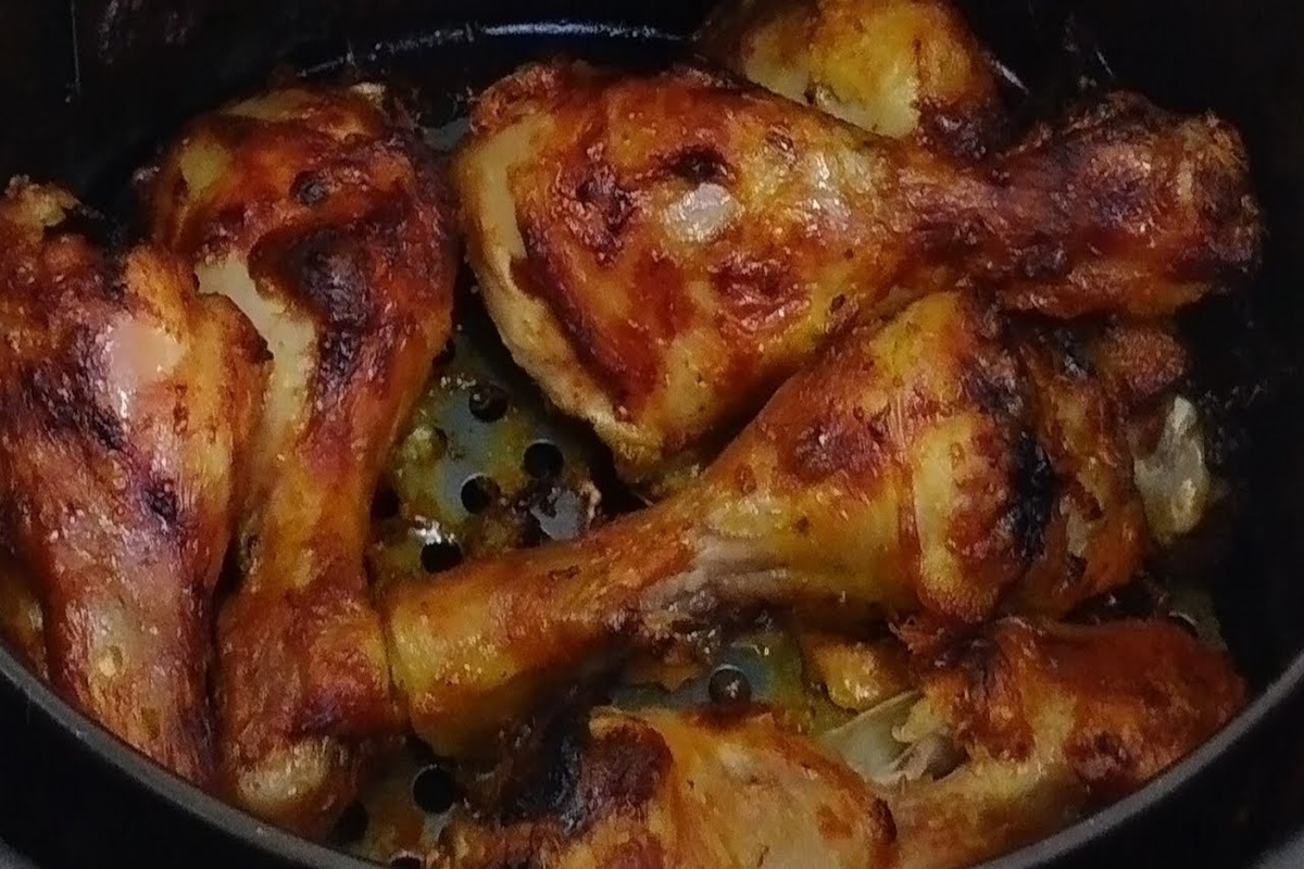 Coxa e Sobrecoxa de Frango na Airfryer Crocante